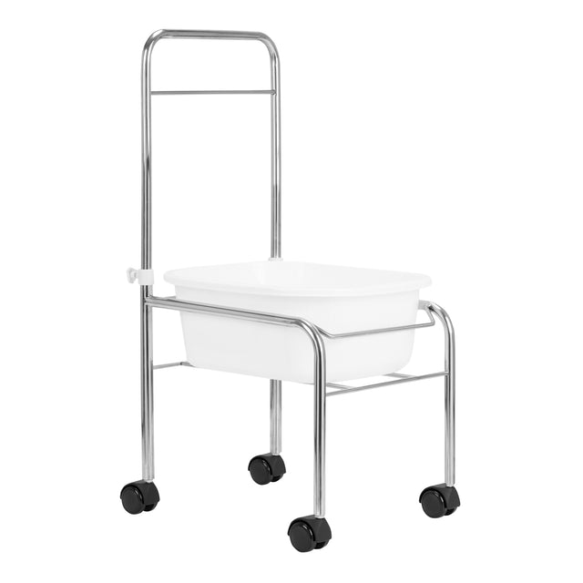 Pedicure tray on wheels, chrome - BVShop