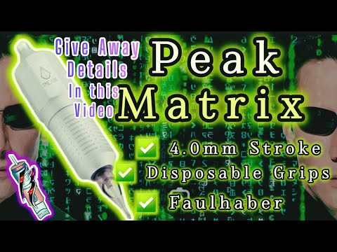 Stylo rotatif pour tatouage Peak Matrix argenté