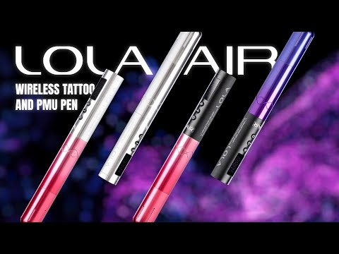 EZ Lola Air Stylo Sans Fil Pour Tatouage Et PMU Noir Puissance - Dégradé Rose