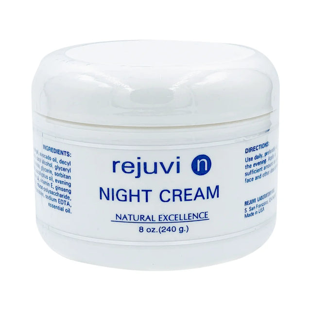 Rejuvi n Crème De Nuit Visage 240g – Pot, étiquette avant