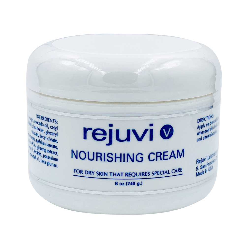 Rejuvi v Hydratant Visage 240g – Pot, étiquette avant