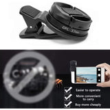 AVA Smartphone Tattoo Camera Lens 37mm CPL filter attached to a smartphone camera for enhanced photo quality and tattoo photography.