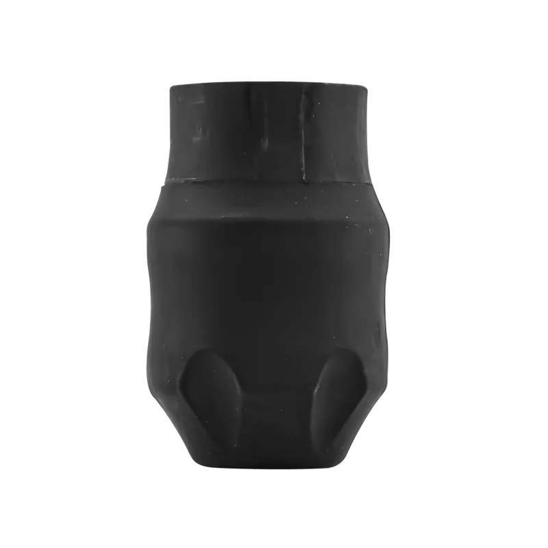 FK Irons Spektra Flux wide disposable rubber grip, 40mm diameter, shown in black with textured surface for comfortable handling.