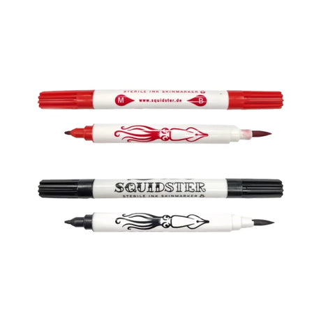 Squidster Mini Sterile Dual Ended Skin Marker Black/Red - BVShop