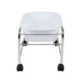 Straight pedicure tray with chrome wheels - BVShop