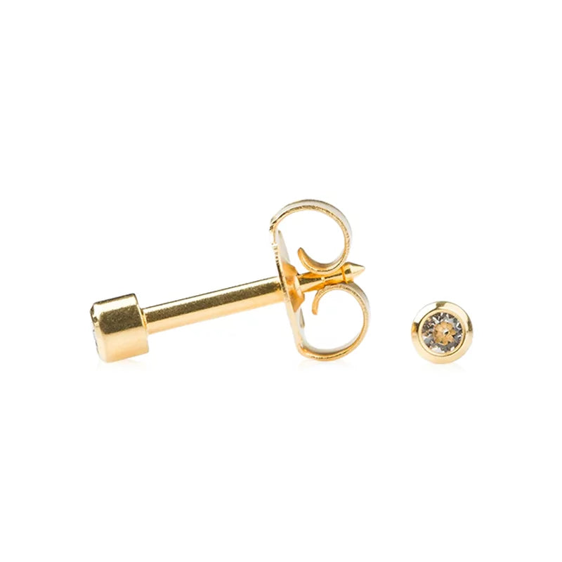 Boucle d'oreille Studex April Crystal Bezel