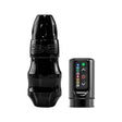 FK Irons EXO Stealth tattoo machine with RCA Bolt and two PowerBolt batteries