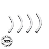 Barre courbée en titane pour piercing