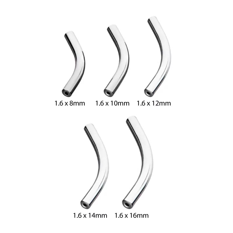 Barre courbée en titane pour piercing