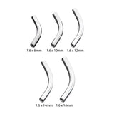 Barre courbée en titane pour piercing