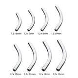 Barre courbée en titane pour piercing