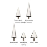 Pointe de labret à pointe en spike en titane