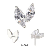 Pointes de piercing en titane avec zircon