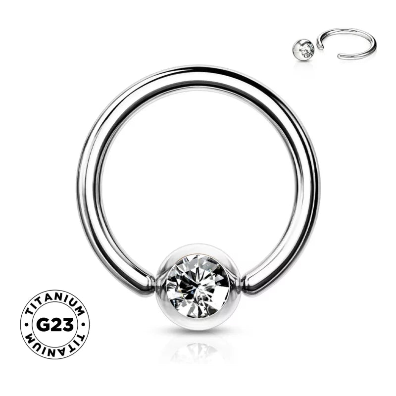 Bague à sertissage pression en titane