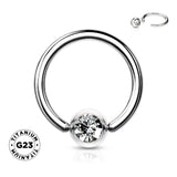 Bague à sertissage pression en titane