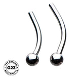 Labret incurvé à pousser en titane