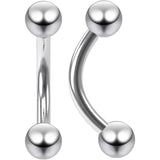 Labret incurvé à pousser en titane