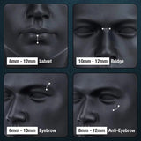 Labret incurvé à pousser en titane