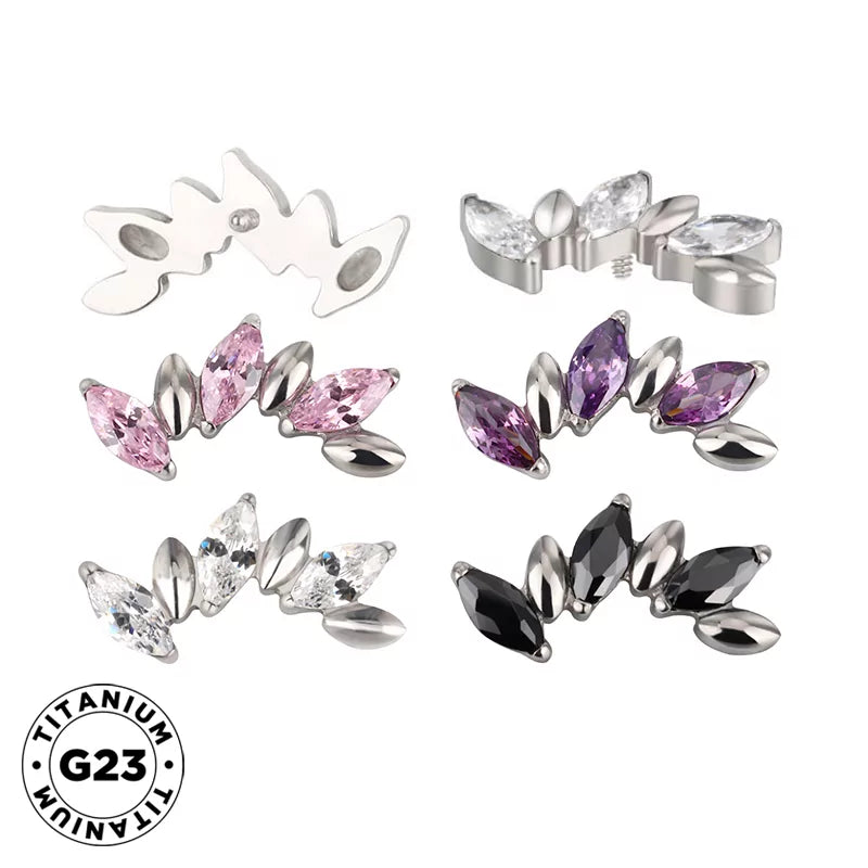 Bague en titane alternative marquise