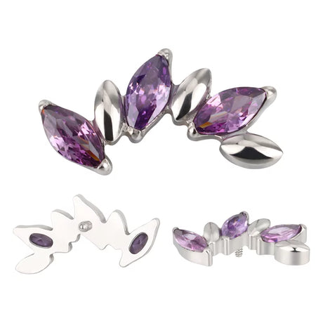 Bague en titane alternative marquise