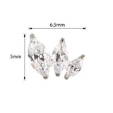 Bague en titane avec marquise arrangée