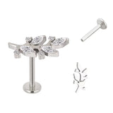 Bague en titane forme branche