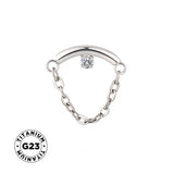 Chaîne pendentif anneau en titane