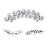 Bague en titane avec ligne incurvée et sertissage bezel