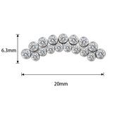 Bague en titane avec ligne incurvée et sertissage bezel