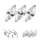 Bague en titane marquise diagonale