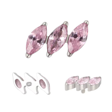 Bague en titane marquise diagonale