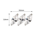 Bague en titane marquise diagonale