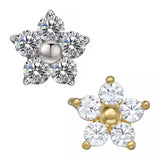 Bague en titane fleur