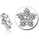 Bague en titane fleur