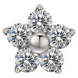 Bague en titane fleur