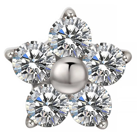 Bague en titane fleur