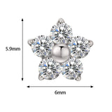 Bague en titane fleur