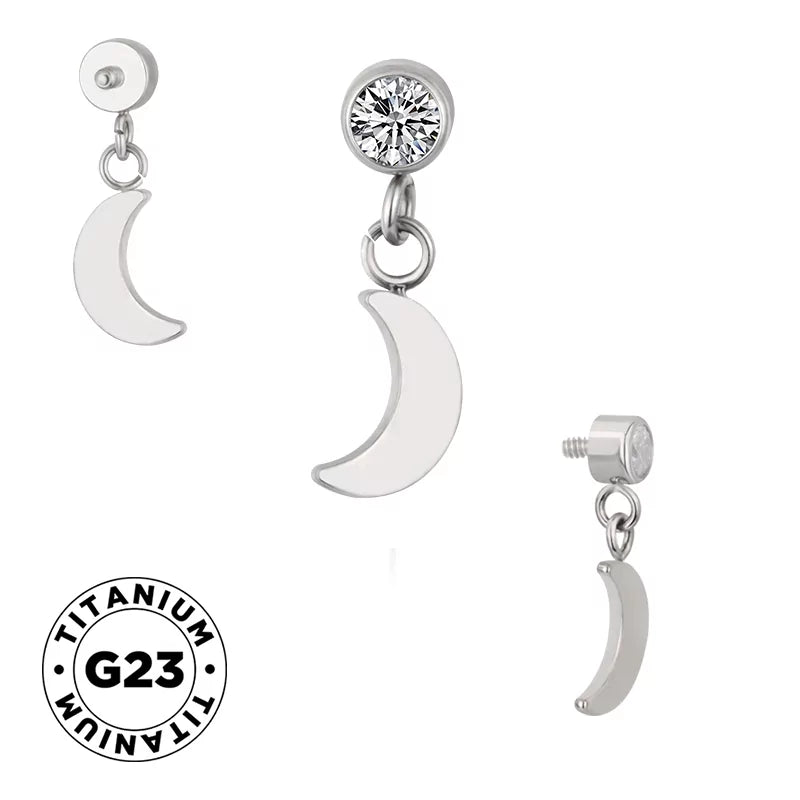 Bague en titane Lune