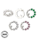 Bague en titane Couronne d'olivier