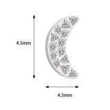 Bague en titane pavée de lune