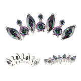 Bague en titane ronde et marquise