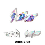 Embouts d'anneau en titane à 3 griffes en éventail incurvé