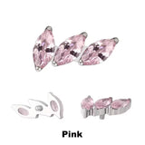 Embouts d'anneau en titane à 3 griffes en éventail incurvé