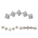 Embouts d'anneau en titane 5 griffes sertis de zirconium