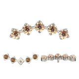 Embouts d'anneau en titane 5 griffes sertis de zirconium