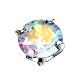 Embouts d'anneau en titane avec sertissage en zirconia