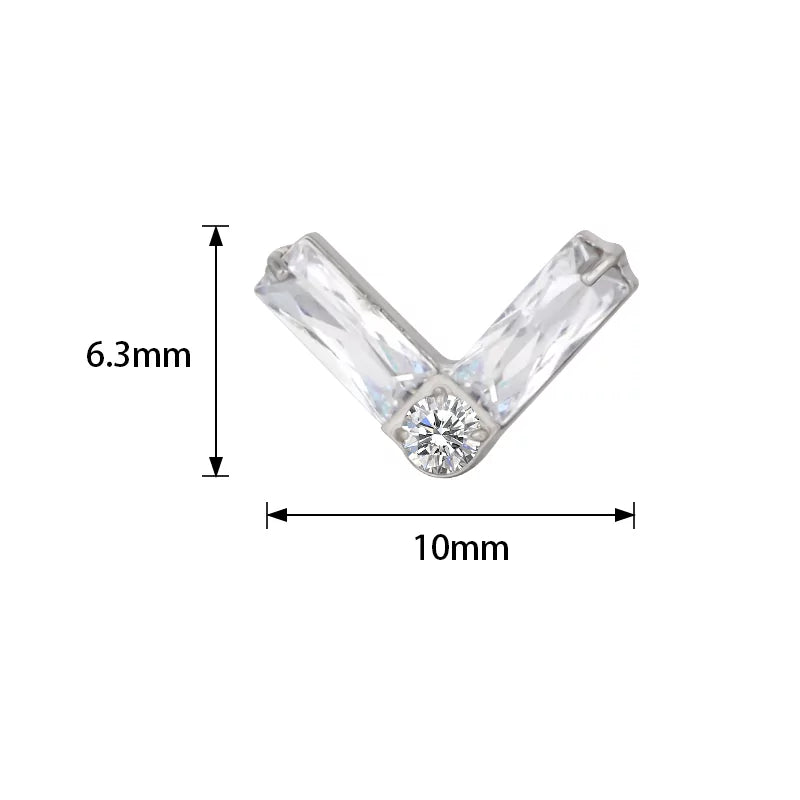 Bague en titane forme double rectangle