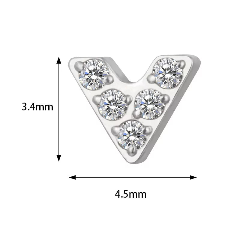 Bague en titane forme en V