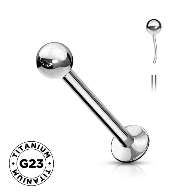 Boule supérieure sans filetage en titane avec labret