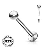 Boule supérieure sans filetage en titane avec labret